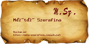 Máté Szerafina névjegykártya